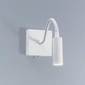 Argon Nástěnná lampa Ojos, bílá, na čtení, nastavitelná, 33 cm, G9, Bílá / opál, Ložnice, kov, Moderní