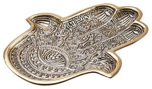 HAMSA Dekorační podnos 20 cm - zlatá