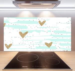 Panel do kuchyně Zlaté srdce pozadí pksh-121200492