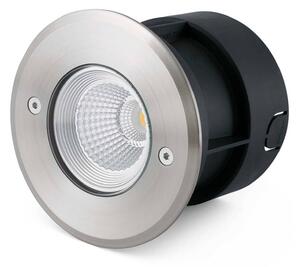 FARO BARCELONA Úhel 60° - LED bodové svítidlo do země Suria-3, Hliník / šedá / zinek, Hliník, Moderní, Zapuštěné kulaté