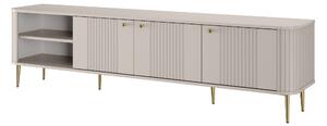 TV stolek Vesper 3D 187 cm - kašmírový / zlaté nožky