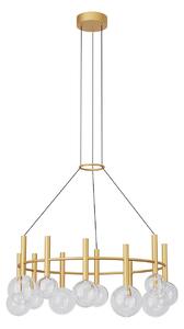 Redo Závěsné LED svítidlo BOLLA, 53W, ø 84 cm, CCT 2700-3000K Barva: Zlatá