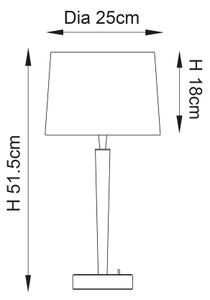 Endon 72175 - Stolní lampa s USB portem SYON 1xE14/40W/230V lesklý chrom/béžová