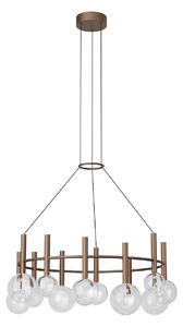 Redo Závěsné LED svítidlo BOLLA, 53W, ø 84 cm, CCT 2700-3000K Barva: Kávová