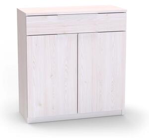 Komoda VARIO 1 Šířka 60 cm, Modřín latte, nerez úchytky