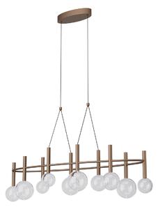 Redo Závěsné LED svítidlo BOLLA, 44W, š. 121 cm, CCT 2700-3000K Barva: Kávová