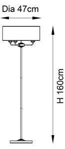 Endon 98935 - Stojací lampa HIGHCLERE 3xE14/40W/230V bílá/mosaz