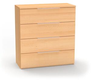 Komoda VARIO 4 Buk, nerez úchytky