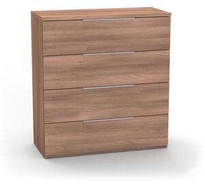 Komoda VARIO 4 Šířka 70 cm, Akácie skořice, nerez úchytky