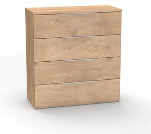 Komoda VARIO 4 Dub sametový, nerez úchytky