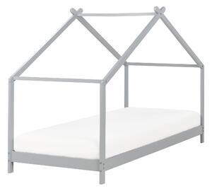 Dětská postel Domek Borovicové dřevo ORLU 90 x 200 cm Šedá