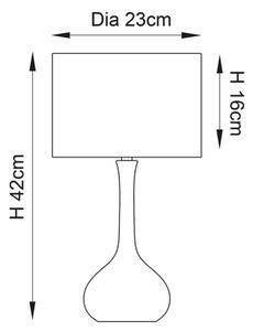 Endon 61192 -Stmívatelná stolní lampa PICCADILLY 1xE14/40W/230V matný chrom/šedá