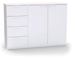 Komoda VARIO 5 Provedení: levé, Bílá, nerez úchytky