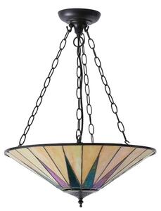 Endon 70754 - Lustr na řetězu Tiffany DARK STAR 3xE27/60W/230V pr. 49 cm
