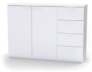 Komoda VARIO 5 Provedení: pravé, Bílá, nerez úchytky