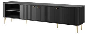 TV stolek Vesper 3D 187 cm - černý / zlaté nožky