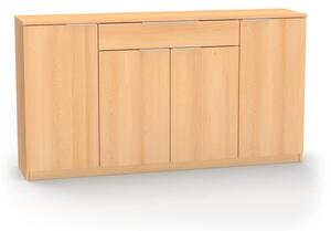 Komoda VARIO 6 Šířka 160 cm, Buk, nerez úchytky