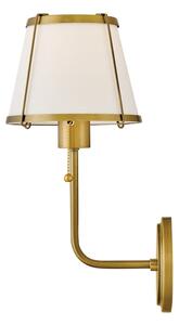 Hinkley HK-CLARKE1-DBR-OW - Nástěnná lampa CLARKE 1xE27/40W/230V mosaz/bílá