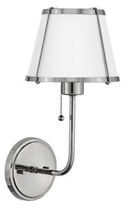 Hinkley HK-CLARKE1-PN-WH - Nástěnná lampa CLARKE 1xE27/40W/230V chrom/bílá