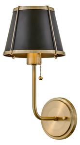 Hinkley HK-CLARKE1-BR-BK - Nástěnná lampa CLARKE 1xE27/40W/230V mosaz/černá