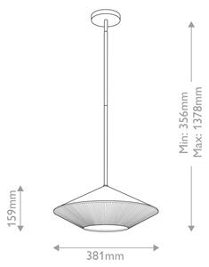 Alora Mood ALM-DAPHNE-P-L-MB - Lustr na tyči DAPHNE 1xE27/60W/230V pr. 38,1 cm