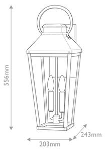Hinkley HK-DAWSON-L - Venkovní nástěnné svítidlo DAWSON L 2xE14/40W/230V IP44
