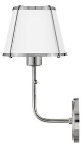 Hinkley HK-CLARKE1-PN-WH - Nástěnná lampa CLARKE 1xE27/40W/230V chrom/bílá