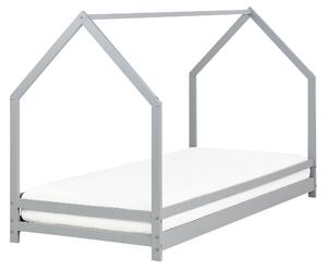 Dětská postel Domek Borovicové dřevo APPY 90 x 200 cm Šedá
