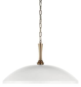 Kichler KL-DELAROSA-P-WH - Lustr na řetězu DELAROSA 1xE27/60W/230V bílá/mosaz