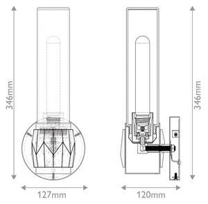 Hinkley HK-ELLISON1-BK-HB -Koupelnové svítidlo ELLISON 1xE27/40W/230V IP44 zlatá