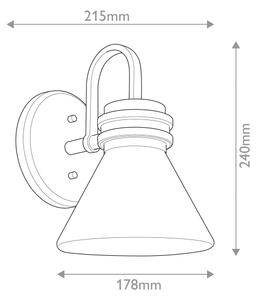 Kichler KL-FARUM1-BK - LED Koupelnová lampa FARUM 1xG9/3W/230V černá/mosaz