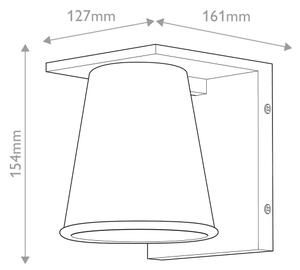 Hinkley HK-HANS-S-BLK -LED Venkovní nástěnné svítidlo HANS 1xGU10/8W/230V IP44