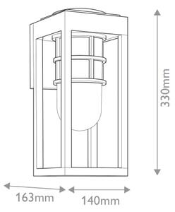 Kichler KL-HONE-S-BKT - Venkovní nástěnné svítidlo HONE S 1xE27/60W/230V IP44