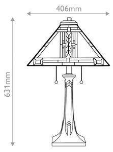 Quoizel QZ-NAVAJO-TL-VB - Stolní lampa Tiffany NAVAJO 2xE27/60W/230V