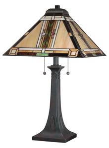 Quoizel QZ-NAVAJO-TL-VB - Stolní lampa Tiffany NAVAJO 2xE27/60W/230V