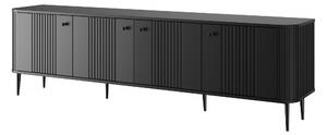 TV stolek Vesper 4D 187 cm - černý / černé nožky