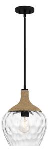 Quoizel QZ-ROYER-1P-MBK - Lustr na tyči ROYER 1xE27/60W/230V pr. 30,2 cm