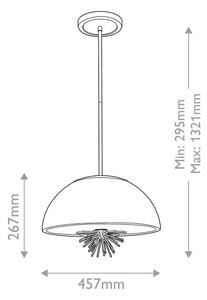 Quoizel STARING-3P-DG-OPAL-Lustr na tyči STARING 3xE14/40W/230V pr.45,7cm zlatá