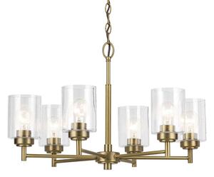 Kichler KL-WINSLOW6-NBR - Lustr na řetězu WINSLOW 6xE27/60W/230V mosaz