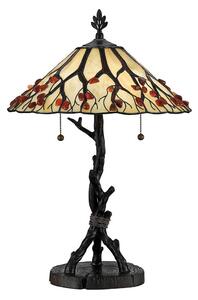 Quoizel QZ-WHISPERING-TL-VB - Stolní lampa Tiffany WHISPERING 2xE27/60W/230V