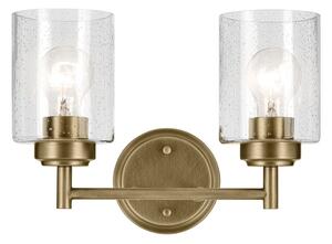 Kichler KL-WINSLOW-2W-NBR - Nástěnná lampa WINSLOW 2xE27/60W/230V mosaz