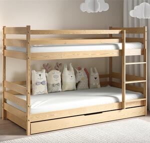 Patrová dětská postel PUKO | 80x160 cm 2x | s rošty | UNI provedení | VÝBĚR NÁTĚRU