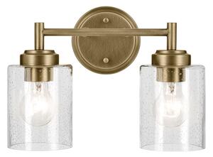 Kichler KL-WINSLOW-2W-NBR - Nástěnná lampa WINSLOW 2xE27/60W/230V mosaz