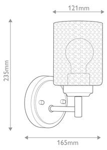 Kichler KL-WINSLOW-1W-NBR - Nástěnná lampa WINSLOW 1xE27/60W/230V mosaz