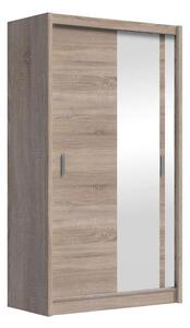 Šatní skříň se zrcadlem SABRINA 150x215x61 cm dub sonoma