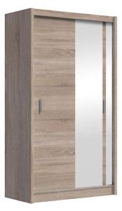 Šatní skříň se zrcadlem SABRINA 120x215x61 cm dub sonoma