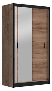 Šatní skříň se zrcadlem SABRINA 120x215x61 cm dub craft