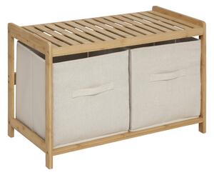 Lavice do koupelny TIDY BOX, 2 úložné boxy, 66,8 x 44 x 35 cm