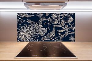 Panel do kuchyně Květiny a ptáci pksh-123515476