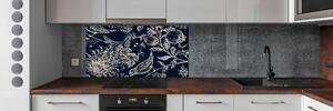 Panel do kuchyně Květiny a ptáci pksh-123515476